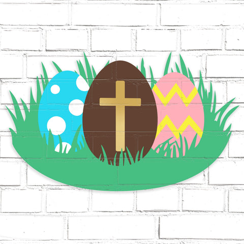 Easter Eggs SVG with cross | Religious Easter Shirt SVG Maggie Do Design 