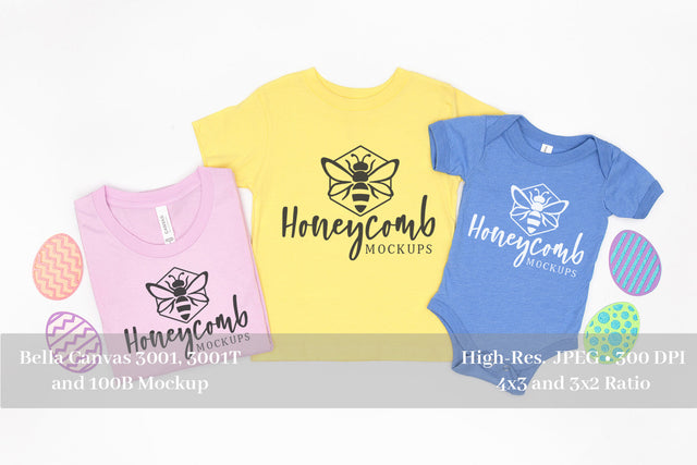 Easter Family Mockup, Mommy and Me Mockup, Bella Canvas Family Mockup, Baby Mockup, Toddler Mockup Mock Up Photo Honeycomb Mockups 