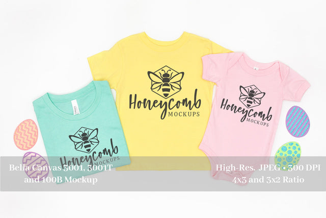 Easter Family Mockup, Mommy and Me Mockup, Bella Canvas Mockup, Mom and Kids Mockup Mock Up Photo Honeycomb Mockups 