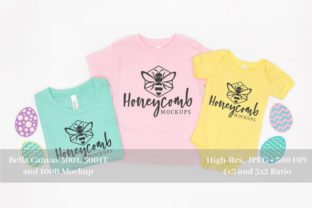 Easter Family Mockup, Mommy and Me Mockup, Bella Canvas Mockup, Mom and Kids Mockup, Toddler Mockup, Baby Mockup Mock Up Photo Honeycomb Mockups 