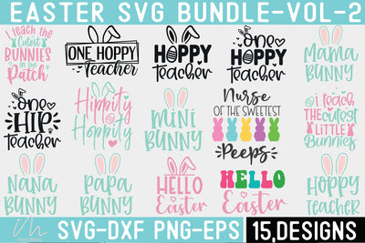Easter family svg bundle, Easter teacher t shirt svg, Easter bundle vole 2 SVG Isabella Machell 