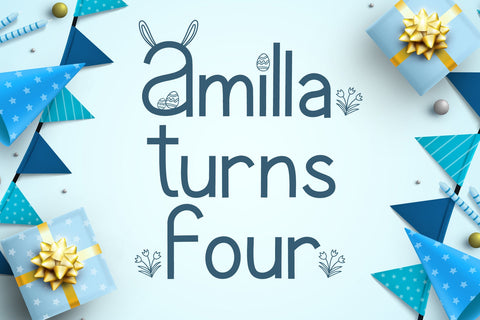 Easter Flower Font AEN Creative Store 