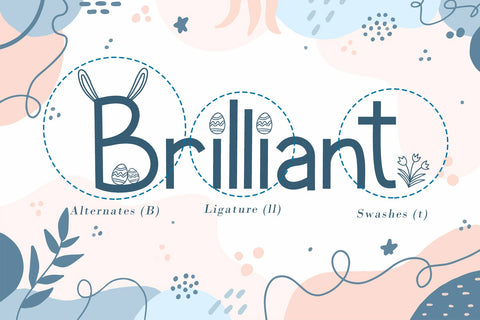 Easter Flower Font AEN Creative Store 