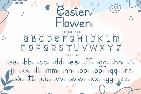 Easter Flower Font AEN Creative Store 