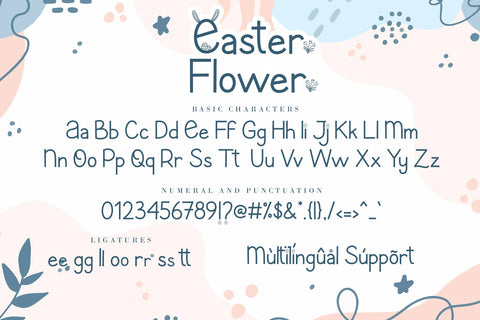 Easter Flower Font AEN Creative Store 