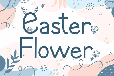 Easter Flower Font AEN Creative Store 