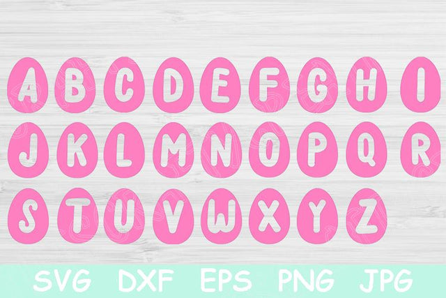 Easter Font Svg Files with Easter Egg. Easter Egg Svg Font Cut Files for Cricut and Silhouette. Easter Svg Files Alphabet Letters Design. SVG TiffsCraftyCreations 
