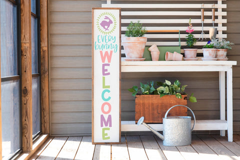 Easter Front Porch Sign - Every Bunny Welcome SVG Pickled Thistle Creative 