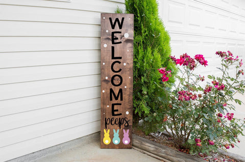 Easter Front Porch Sign - Welcome Peeps SVG Simply Cutz 