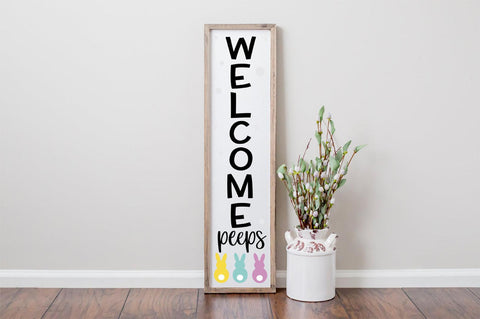 Easter Front Porch Sign - Welcome Peeps SVG Simply Cutz 