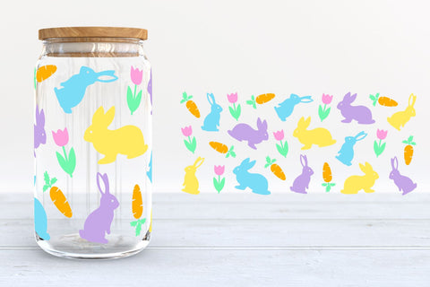 Easter Glass Can SVG Bundle | Easter Libbey Glass Wraps SVG B Renee Design 