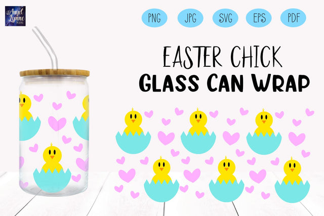 Easter Glass Wrap | Easter Libbey Glass Wrap SVG Angel Lynne Designs 