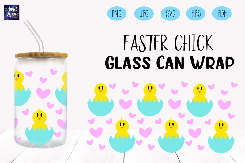 Easter Glass Wrap | Easter Libbey Glass Wrap SVG Angel Lynne Designs 