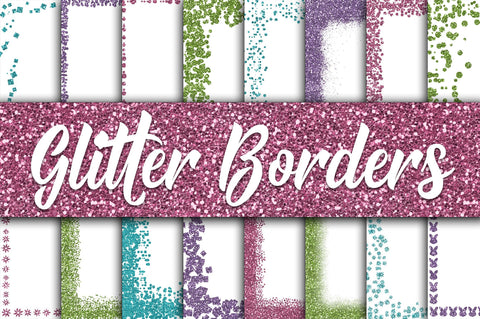 Easter Glitter Borders Digital Paper Sublimation Old Market 