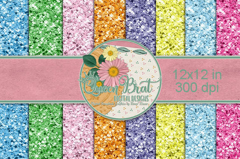Easter Glitter Papers Digital Pattern QueenBrat Digital Designs 