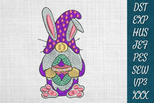 Easter Gnome 1 Embroidery Designs Embroidery/Applique DESIGNS SvgOcean 