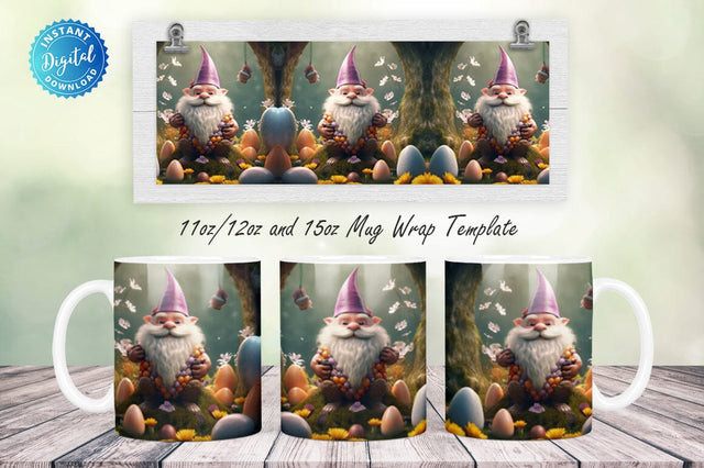 Easter Gnome 11, 12 & 15 Oz Mug Sublimation Sublimation Regulrcrative 