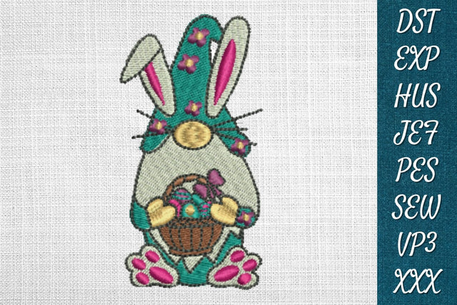 Easter Gnome 2 Embroidery Designs Embroidery/Applique DESIGNS SvgOcean 