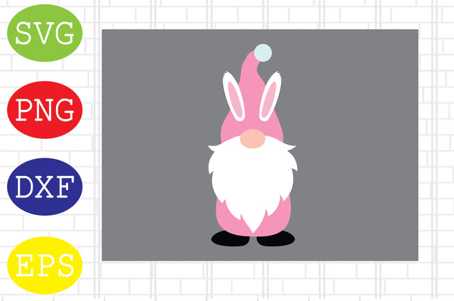 Easter Gnome (2) Svg, Easter Bunny Svg, Happy Easter Svg, Png, Eps, Dxf Files SVG DigitalSvgFiles 