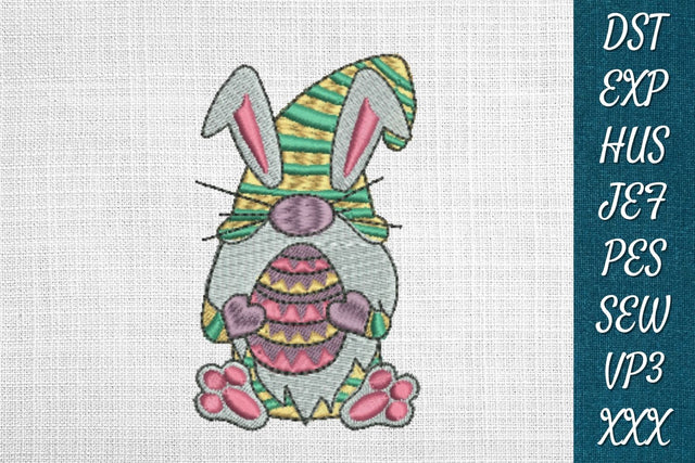 Easter Gnome 3 Embroidery Designs Embroidery/Applique DESIGNS SvgOcean 