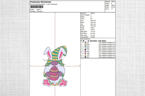 Easter Gnome 3 Embroidery Designs Embroidery/Applique DESIGNS SvgOcean 