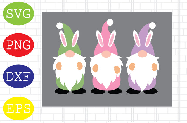 Easter Gnome (4) Svg, Easter Bunny Svg, Happy Easter Svg, Png, Eps, Dxf Files SVG DigitalSvgFiles 
