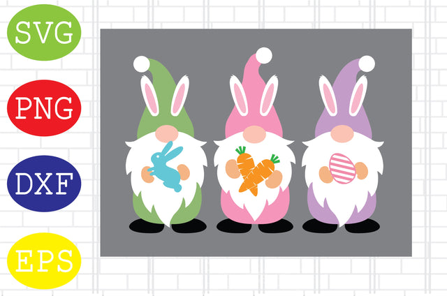Easter Gnome (5) Svg, Easter Bunny Svg, Happy Easter Svg, Png, Eps, Dxf Files SVG DigitalSvgFiles 