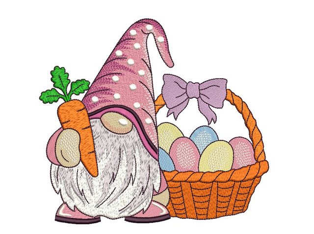 Easter Gnome Embroidery Design, 3 sizes Embroidery/Applique DESIGNS Nino Nadaraia 