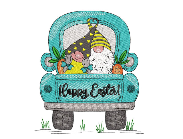 Easter Gnome Embroidery Design, 3 sizes, Instant Download Embroidery/Applique DESIGNS Nino Nadaraia 