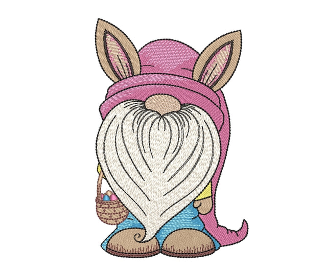 Easter Gnome Embroidery Design, 4 sizes Embroidery/Applique DESIGNS Nino Nadaraia 
