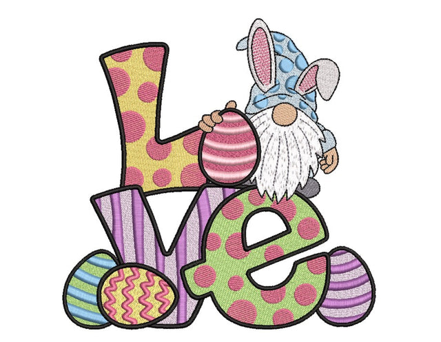 Easter Gnome Embroidery Design, 5 sizes Embroidery/Applique DESIGNS Nino Nadaraia 