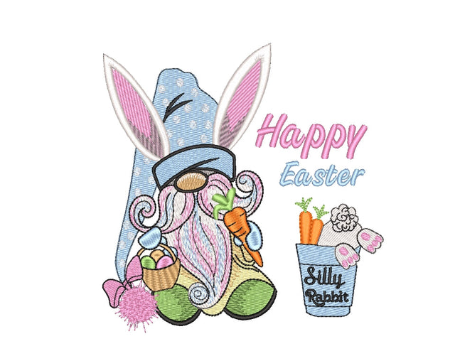 Easter Gnome embroidery designs, holiday embroidery designs, 4 sizes, Instant download Embroidery/Applique DESIGNS ArtEMByNatalia 