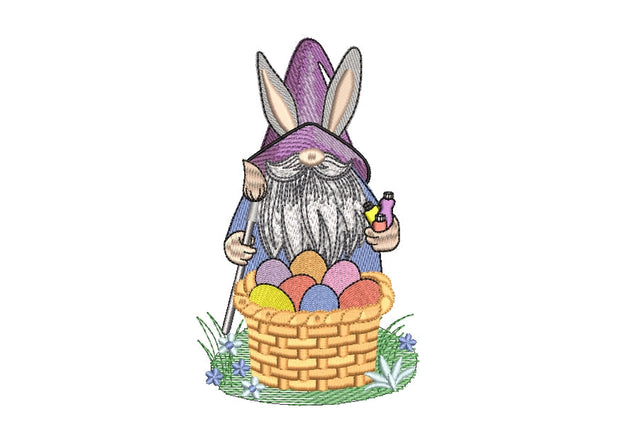 Easter Gnome embroidery designs, holiday embroidery designs, 4 sizes, Instant download Embroidery/Applique DESIGNS ArtEMByNatalia 