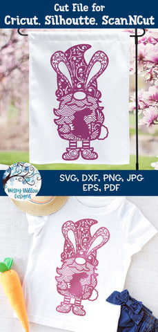 Easter Gnome Zentangle SVG | Gnome Mandala SVG SVG Wispy Willow Designs 