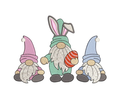 Easter Gnomes embroidery designs, holiday embroidery designs, 3 sizes, Instant download Embroidery/Applique DESIGNS ArtEMByNatalia 