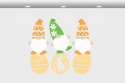 Easter Gnomes Standing On Easter Eggs - SVG, PNG, DXF, EPS SVG Elsie Loves Design 