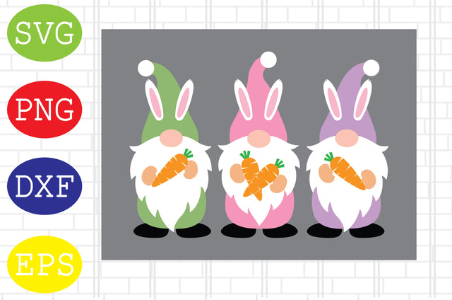 Easter Gnomes Svg, Easter Bunny Svg, Happy Easter Svg, Png, Eps, Dxf Files SVG DigitalSvgFiles 