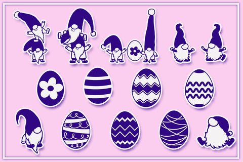 Easter Gnomes SVG Files Bundle SVG Feya's Fonts and Crafts 