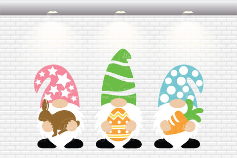 Easter Gnomes - SVG, PNG, DXF, EPS SVG Elsie Loves Design 