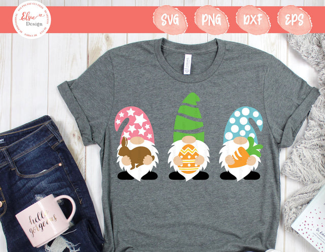 Easter Gnomes - SVG, PNG, DXF, EPS SVG Elsie Loves Design 