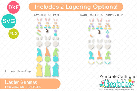 Easter Gnomes SVG SVG Printable Cuttable Creatables 