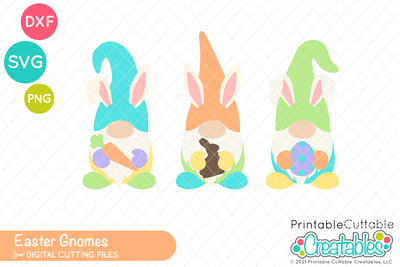Easter Gnomes SVG SVG Printable Cuttable Creatables 