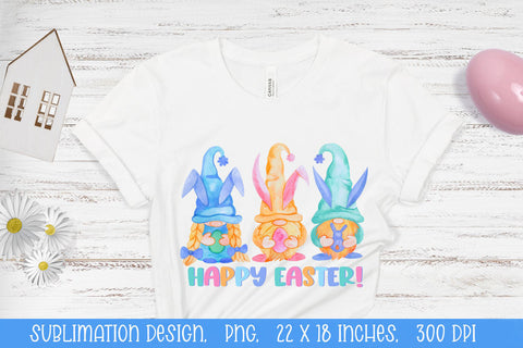 Easter Gnomes.Spring Gnomes PNG.Gnome Watercolor Sublimation. Sublimation KsenyaArt 