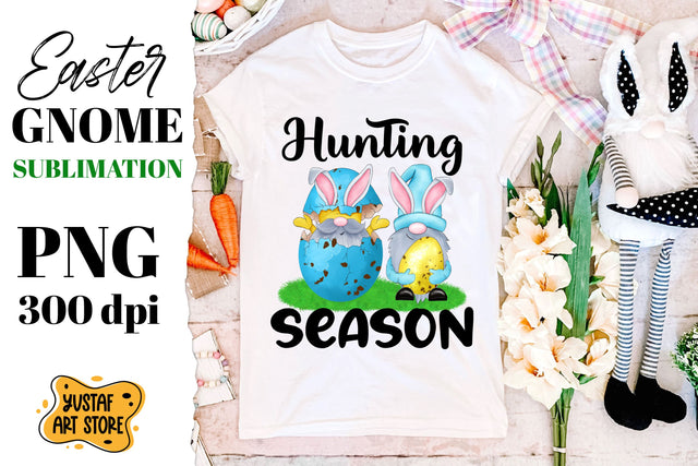 Easter gnomies and eggs sublimation design. Hunting season Sublimation Yustaf Art Store 