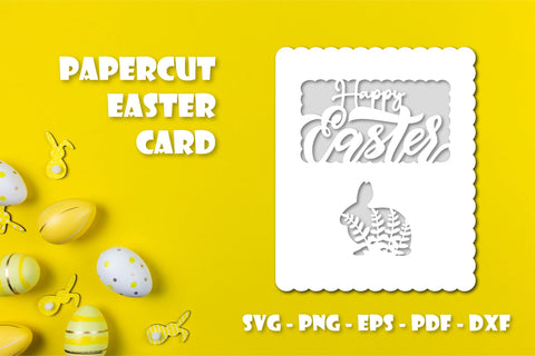 Easter greeting cards paper cut. Cutting files SVG Angelina Semenova 