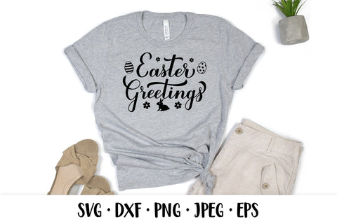 Easter Greetings SVG. Hand lettered Easter quote SVG LaBelezoka 