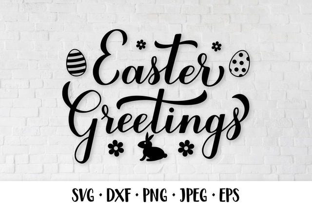 Easter Greetings SVG. Hand lettered Easter quote SVG LaBelezoka 