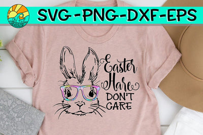 Easter Hare - Don't Care - Bunny With Glasses - EASTER - SVG - DXF - EPS - PNG SVG On the Beach Boutique 