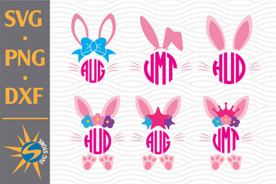 Easter Head Monogram SVG, PNG, DXF Digital Files Include SVG SVGStoreShop 