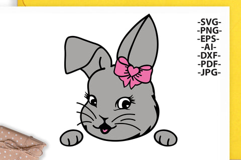 Easter Holiday Svg, Rabbit peeking Svg, Easter Svg, Rabbit, Bunny Svg file, Easter Bunny Svg, Easter shirt, Svg file SVG 1uniqueminute 